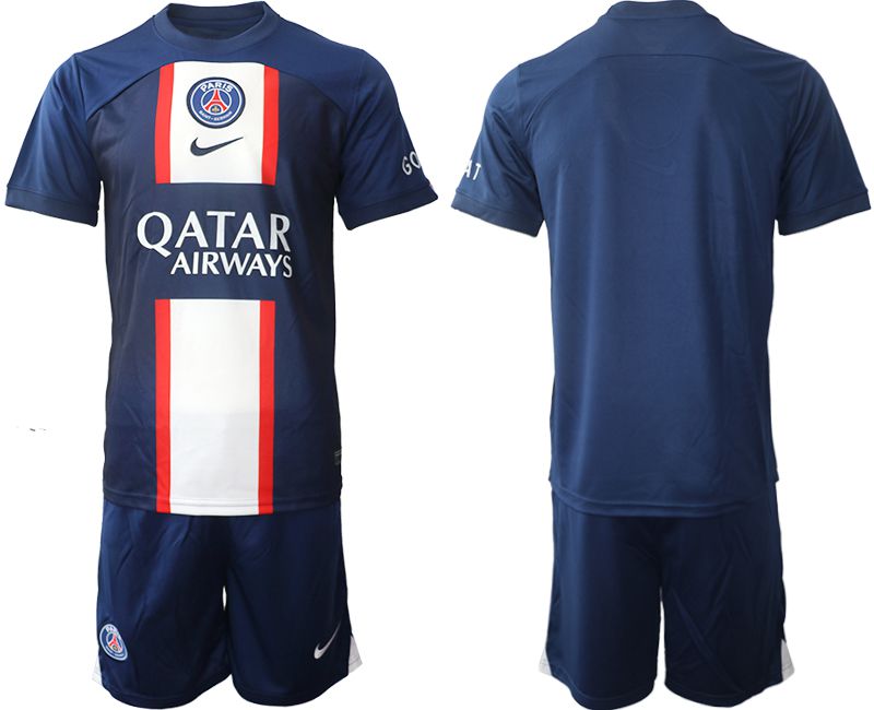 Men 2022-2023 Club Paris St German home blue blank Soccer Jerseys->customized soccer jersey->Custom Jersey